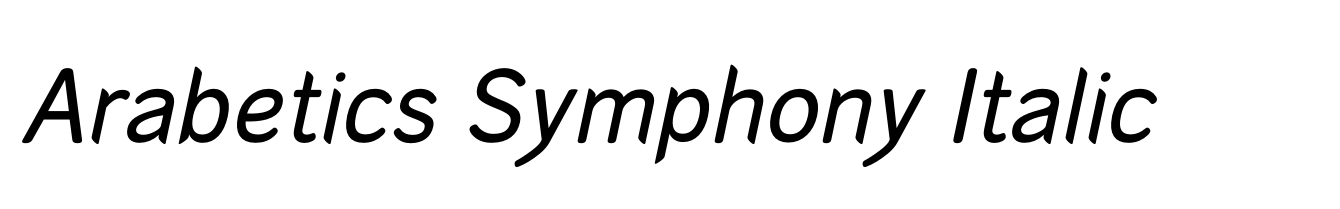 Arabetics Symphony Italic